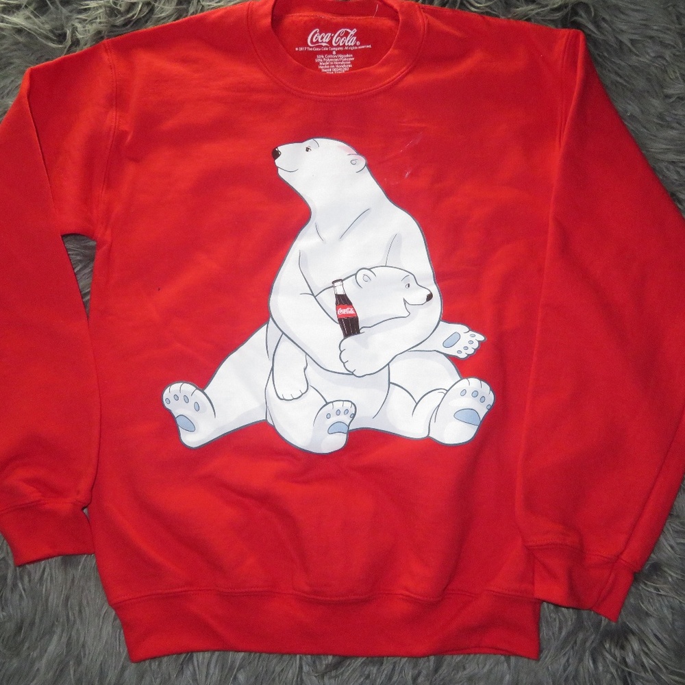 Coca Cola Polar Bear Crew Neck - Picture 1 of 3